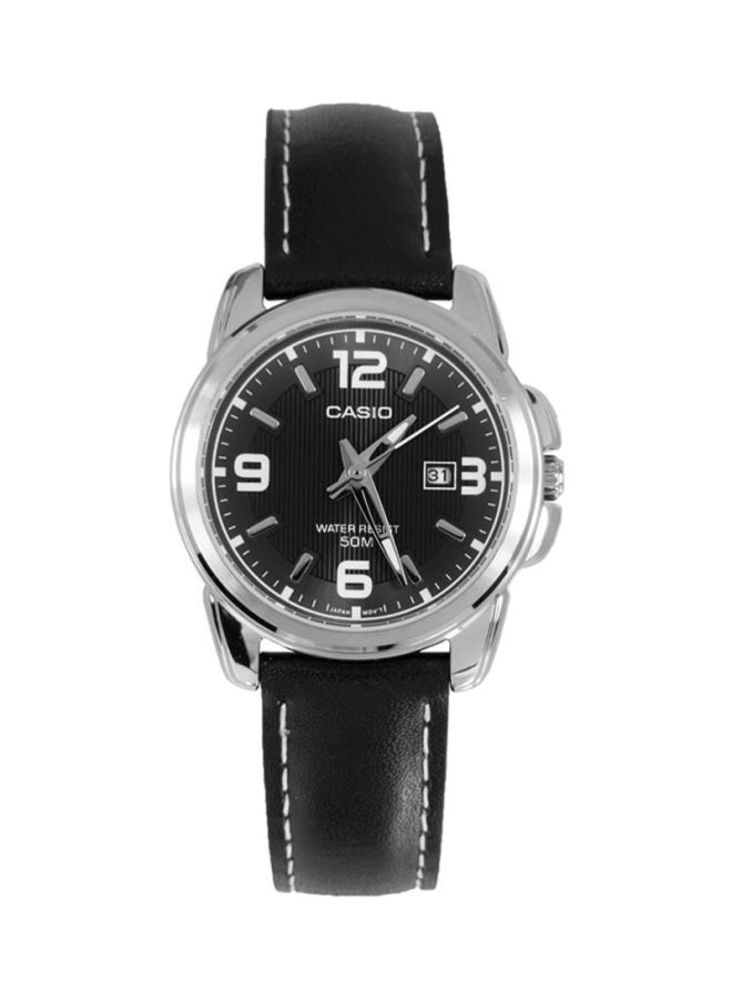 كاسيو ساعة يد بعقارب مقاومة للماء طراز LTP 1314L - 8A - 33 مم - لون أسود للنساء - Image 1