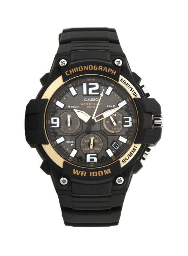 CASIO Men's Resin Chronograph Wrist Watch MCW-100H-9A2VDF - 52 mm - Black  - Image 1