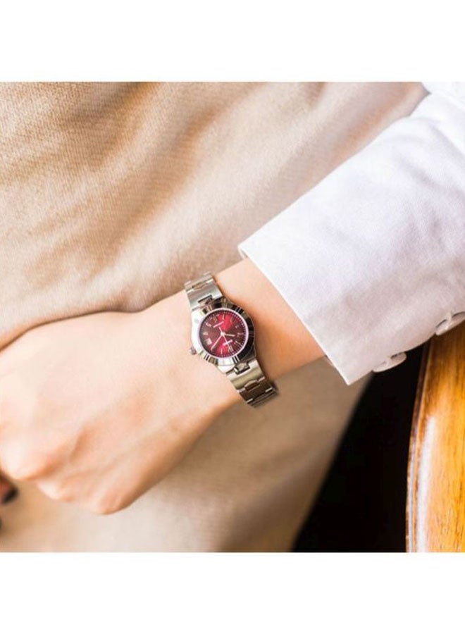 كاسيو ساعة يد بعقارب وسوار من الإستانلس ستيل طراز LTP-1241D-4A2DF - مقاس 25 مم - لون فضي للنساء - Image 4