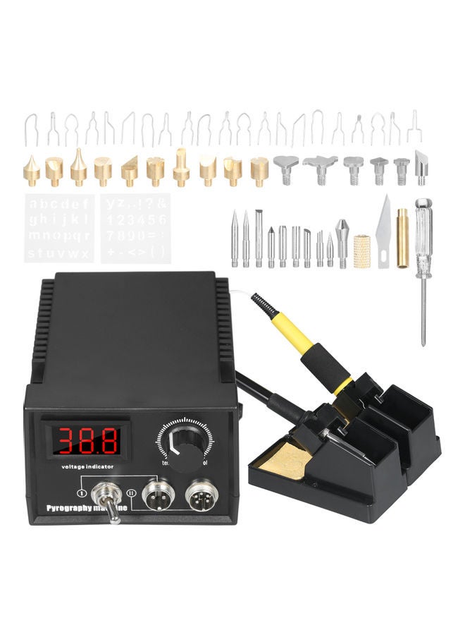 55-Piece Woodburner Pyrography Tool And Accessories Kit Black - Image 1