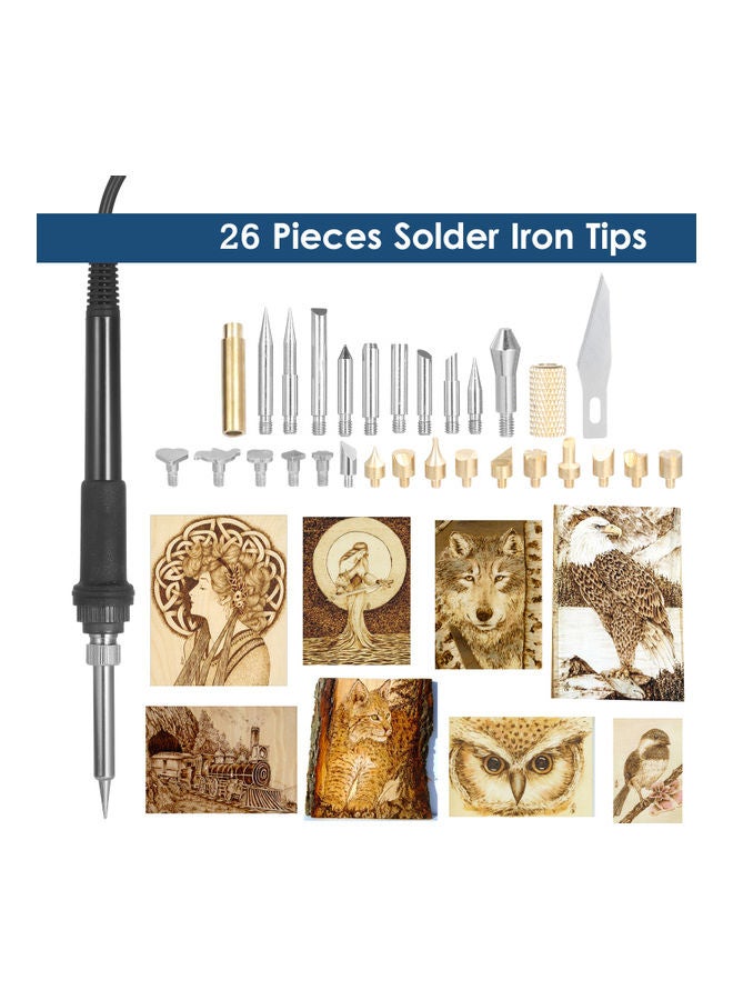 55-Piece Woodburner Pyrography Tool And Accessories Kit Black - Image 2