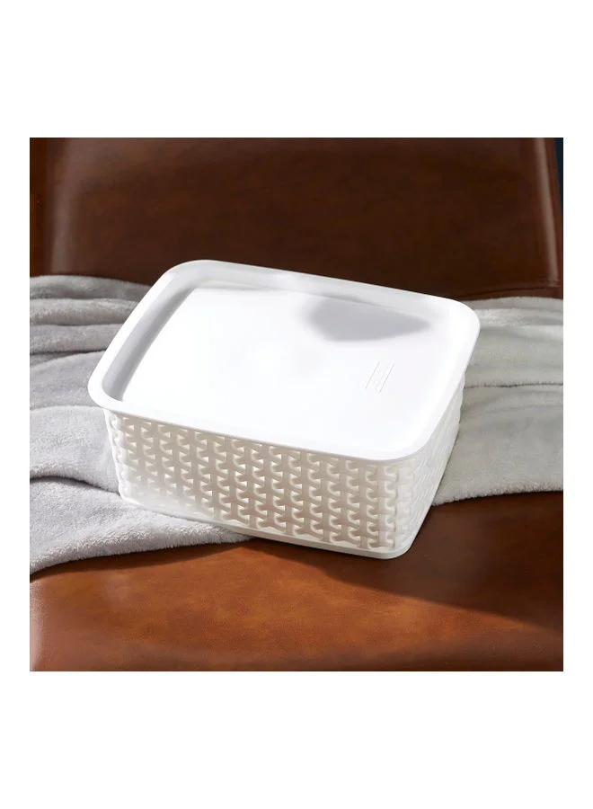 Home Box Spectra Royal Basket With Lid White 26x11x20cm