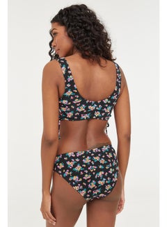 Ardene Printed Hipster Bikini Bottom Black  - Image 2
