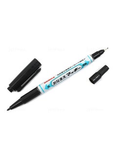 ZEBRA Twin Tip Permanent Marker Black  - Image 1