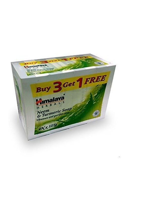 4-Piece Neem And Turmeric Soap Set Multicolour 125grams - v1624531480/N45317317A_1