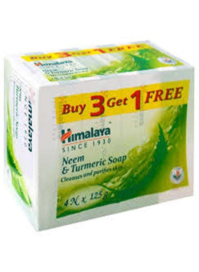 4-Piece Neem And Turmeric Soap Set Multicolour 125grams - v1624531480/N45317317A_2