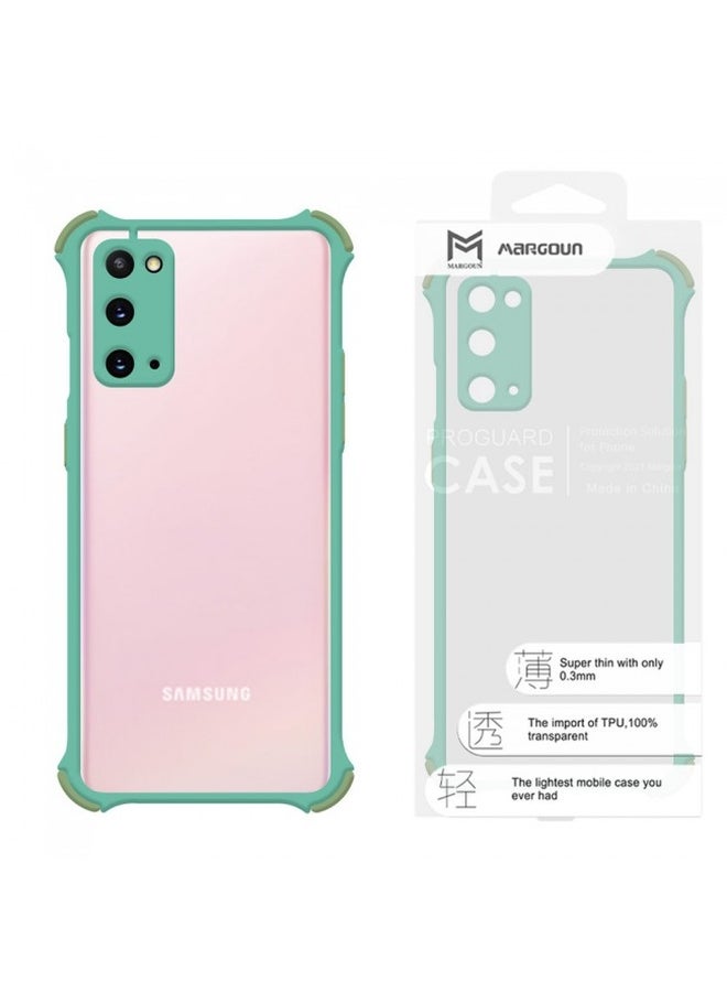 MARGOUN Anti-Drop Bumper Gorilla Frosted Case Cover For Samsung Galaxy S20 Light Blue - Image 2