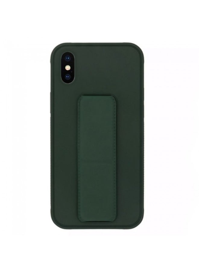 MARGOUN Protective Case Cover With Finger Grip Stand For iPhone XS Max Green - Image 1