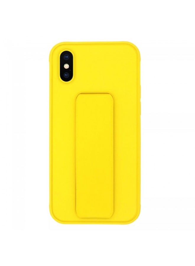 MARGOUN - Protective Case Cover With Finger Grip Stand For iPhone XS Max Yellow - Image 1