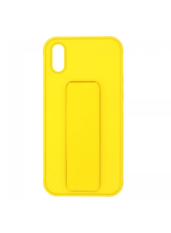 MARGOUN - Protective Case Cover With Finger Grip Stand For iPhone XS Max Yellow - Image 1