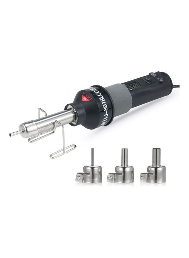 Portable Temperature-Controlled Soldering Heat Gun With Accessories Black/Silver/Grey  - Image 1