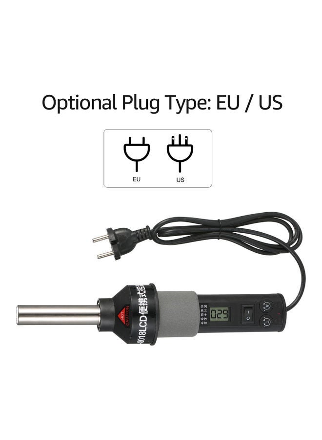 Portable Temperature-Controlled Soldering Heat Gun With Accessories Black/Silver/Grey  - Image 5