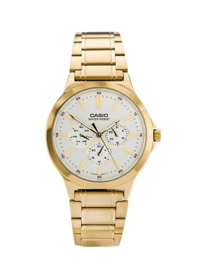 CASIO Men's Enticer Water Resistant Analog Watch MTP-V300G-7AUDF - 42 mm - Gold - Image 1