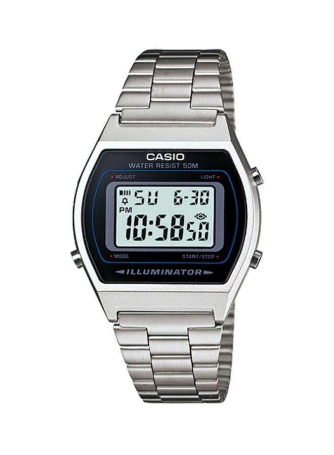 CASIO Men's Water Resistant Digital Watch B640WD-1AV - 35 mm - Silver - Image 1