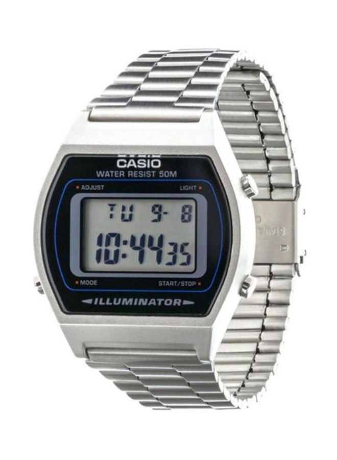 CASIO Men's Water Resistant Digital Watch B640WD-1AV - 35 mm - Silver - Image 4