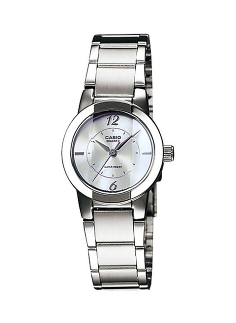 Women's Enticer Water Resistant Analog Watch LTP-1230D-7CDF - 24 mm - Silver