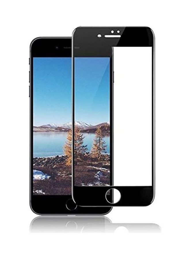 أي سي إس لاصقة حماية للشاشة بتغطية كاملة لهاتف أبل آيفون 7/8 أسود/شفاف - Image 1