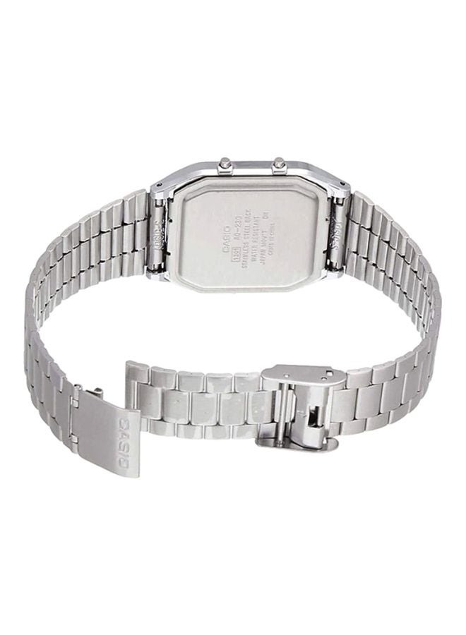 كاسيو ساعة يد رقمية وبعقارب مقاومة للماء طراز AQ-230A-7BMQYES - 39 ملم - فضي للرجال - Image 4