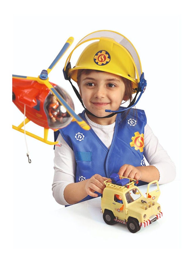 Simba Fireman Sam Plastic Helmet With Microphone 13x23.5x27.3cm - Image 5