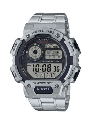 Men's Water Resistant Digital Watch AE-1400WHD-1AVDF - 48 mm - Silver - v1624533033/N20079421A_1