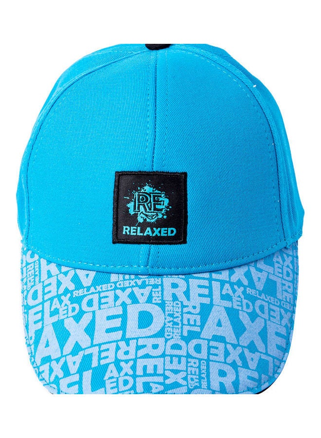 بيج ديزاين قبعة أنيقة مزينة بشعار. أزرق. - Image 3