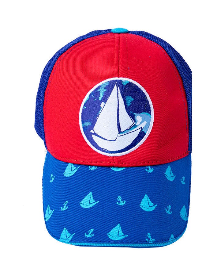 بيج ديزاين قبعة رياضية أنيقة أحمر/ أزرق - Image 3