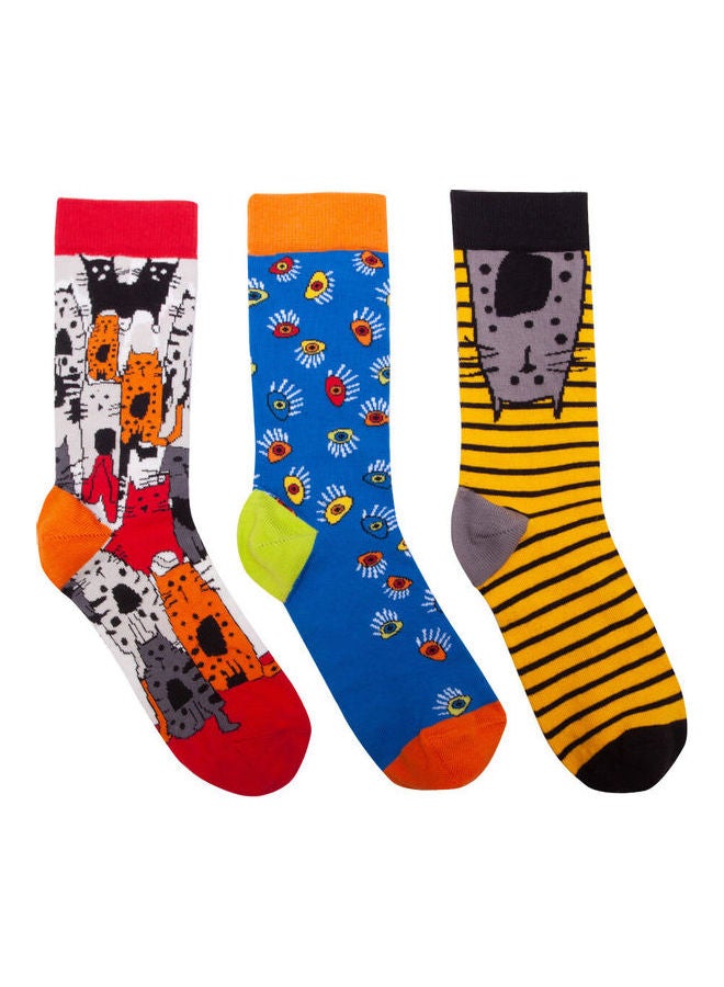 Biggdesign 3 Pair Of Printed Socks Multicolour - Image 1