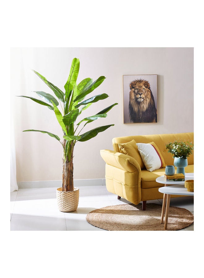 3-Trunk Banana Artificial Tree Green