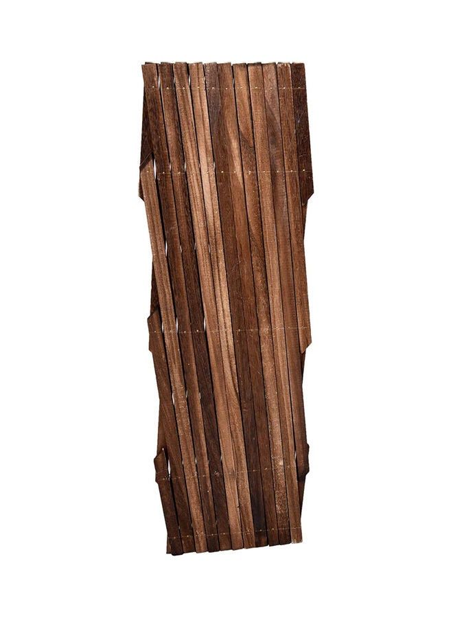 Wooden Expandable Fence Brown - Image 1
