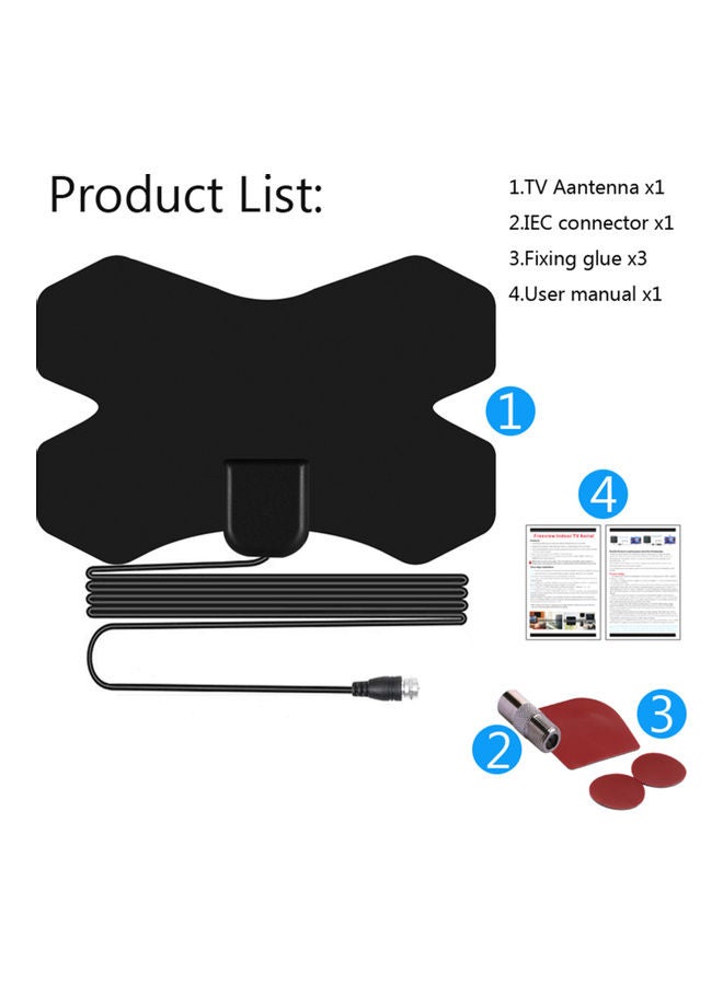 High Gain Digital TV Antenna V9071-V Black - Image 2