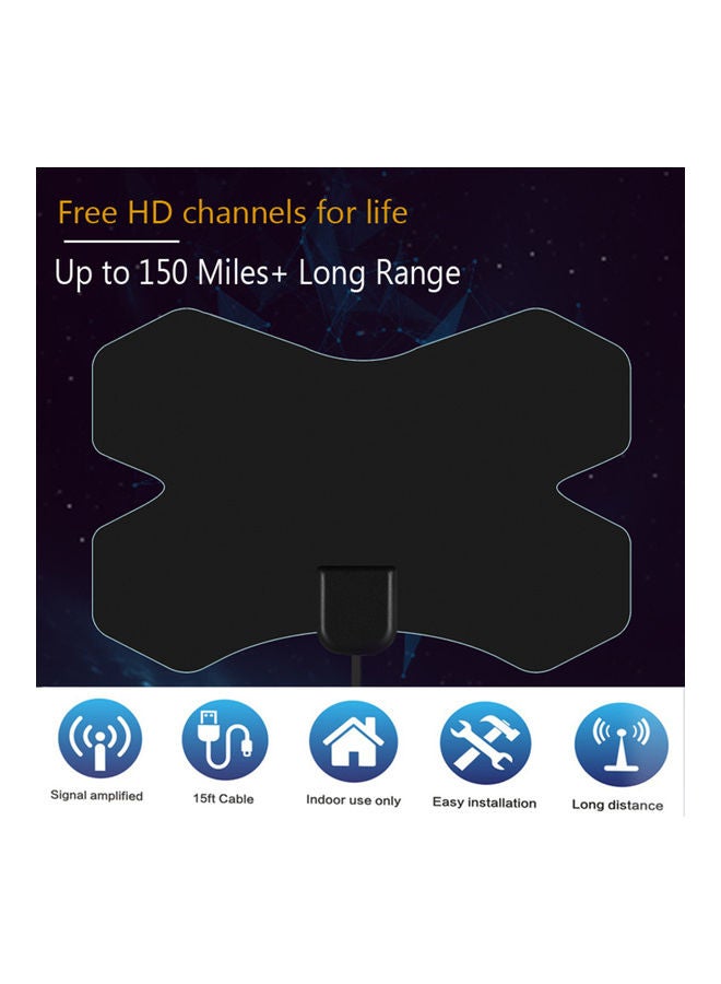 High Gain Digital TV Antenna V9071-V Black - Image 5