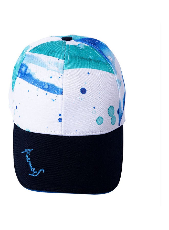 بيج ديزاين قبعة رياضية عصرية أزرق-أبيض - Image 3
