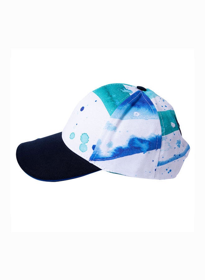 بيج ديزاين قبعة رياضية عصرية أزرق-أبيض - Image 4