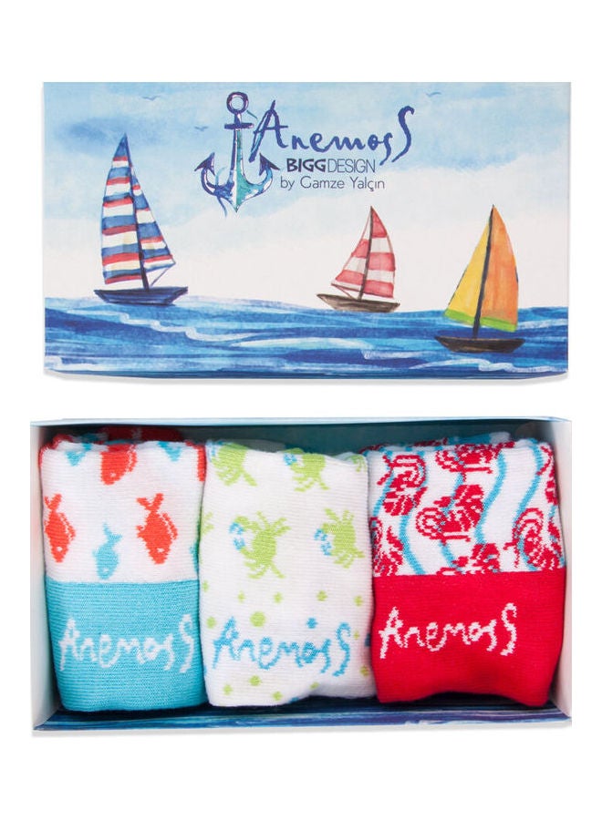 Biggdesign 3 Pair Of Printed Socks Multicolour  - Image 1