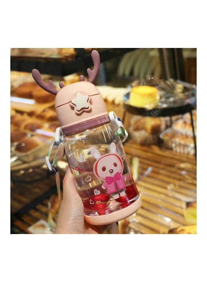 Cartoon Themed Water Bottle With Straw - Image 2