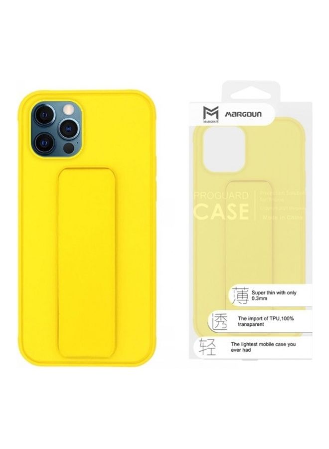 MARGOUN Protective Case Cover With Finger Grip Stand For iPhone  11 Pro Max Yellow - Image 2