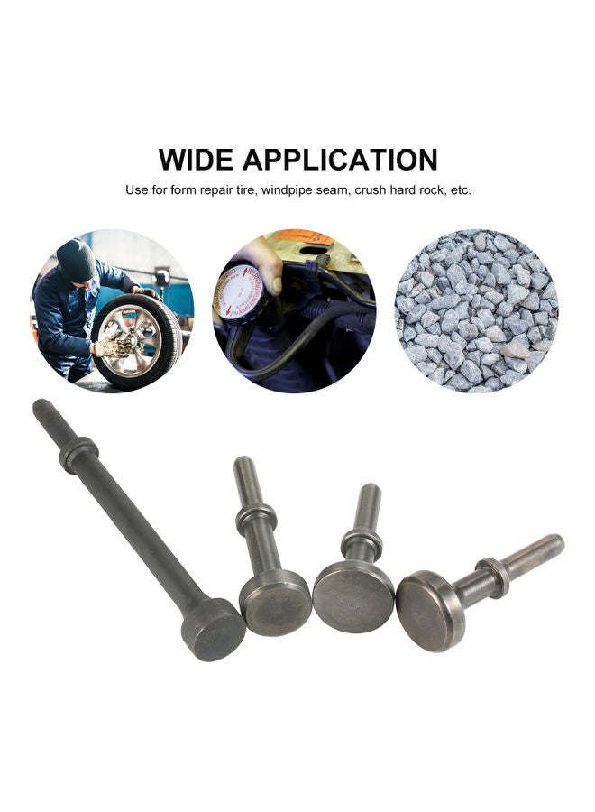 KKmoon 6-Piece Pneumatic Air Hammer Bit Dark Grey - Image 2