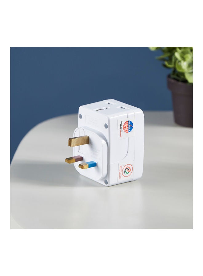 اوشتراكو مشترك كهربائي متعدّد الاستخدامات بثلاث منافذ المقابس من أوشتراكو أبيض - Image 2