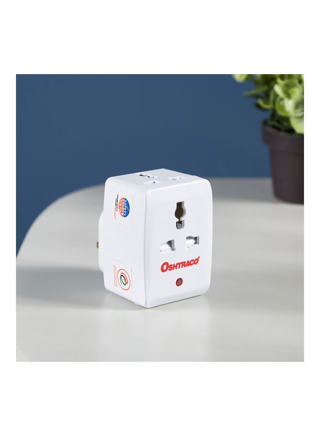 اوشتراكو مشترك كهربائي متعدّد الاستخدامات بثلاث منافذ المقابس من أوشتراكو أبيض - Image 4