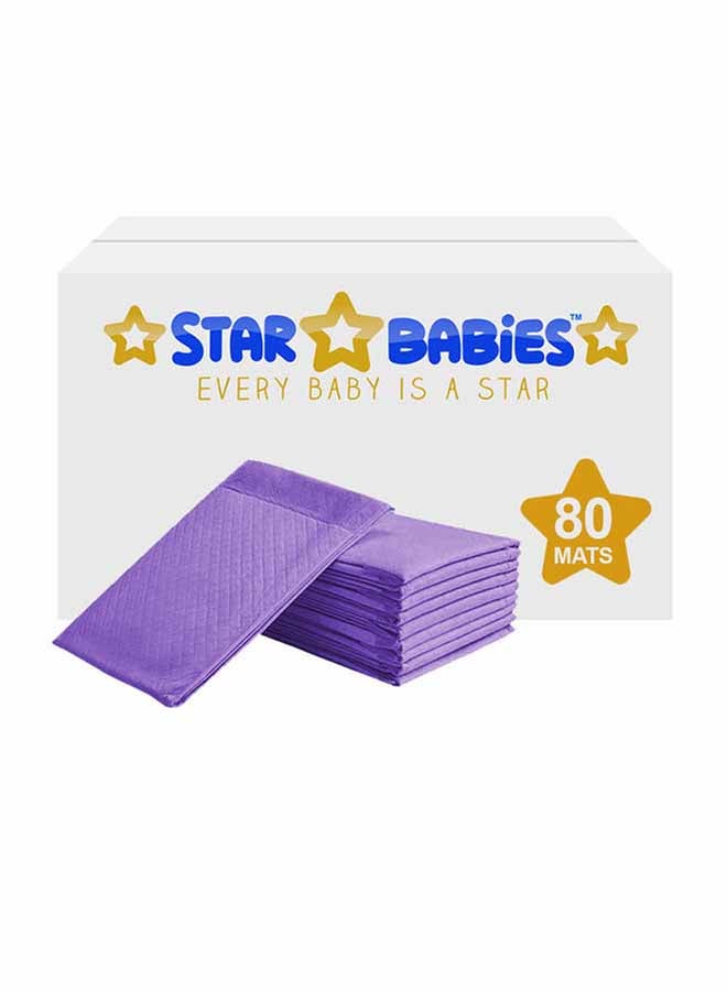 STAR BABiES Disposable Changing Mats - Value Pack Of 80 - Lavender
