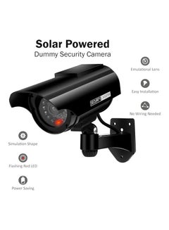 TOMVISION Solar Powered Bullet Dummy Surveillance Camera Black  - Image 3