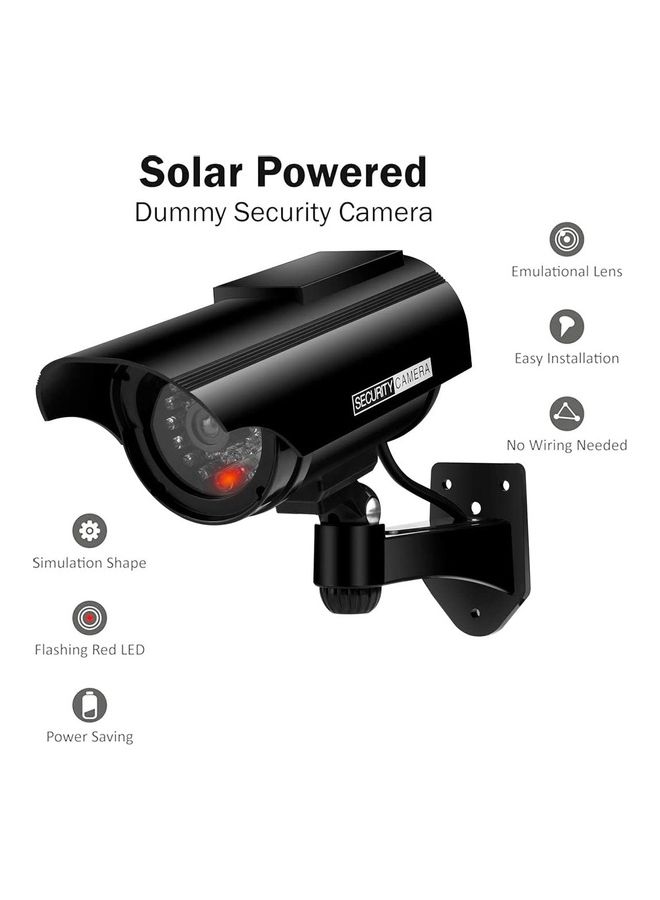 TOMVISION - Solar Powered Bullet Dummy Surveillance Camera Black - Image 1