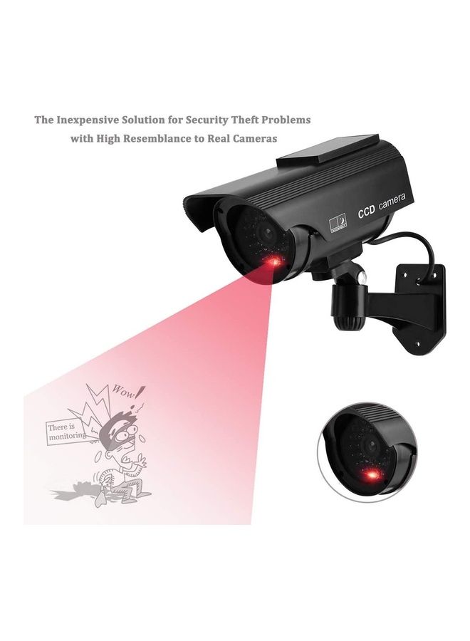 TOMVISION - Solar Powered Bullet Dummy Surveillance Camera Black - Image 1