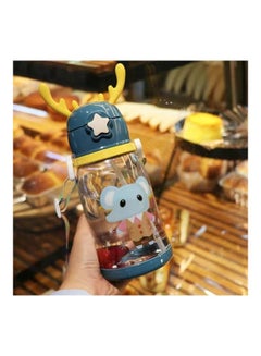 Generic Cartoon Themed Water Bottle With Straw 