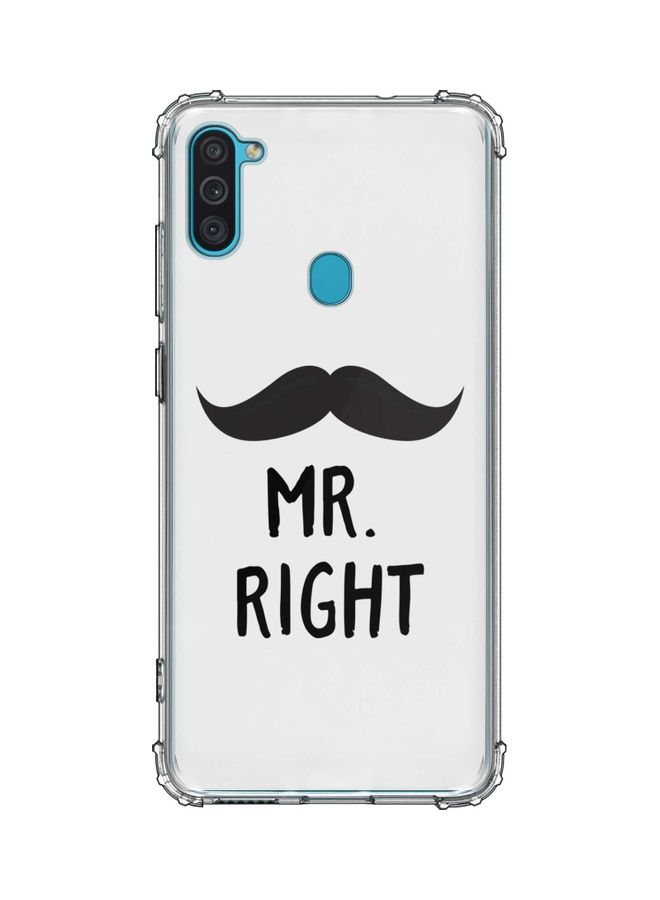 ستايلايزد غطاء حماية واق لهاتف سامسونج جالكسي M11 مطبوع عليه "Mr. Right" - Image 1