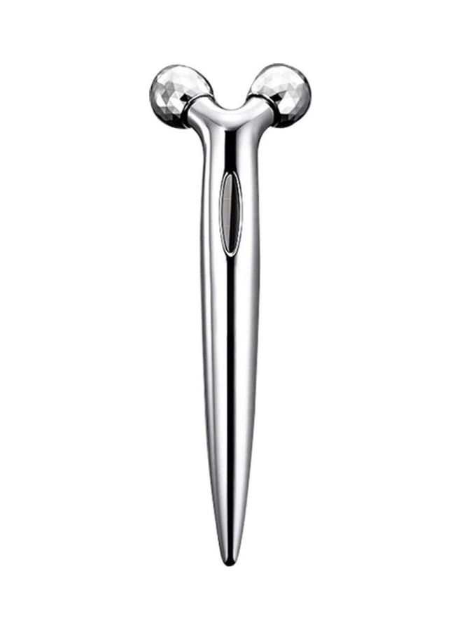 صن شاين أداة تدليك الوجه الإسطوانية ثلاثية الأبعاد فضي - Image 1