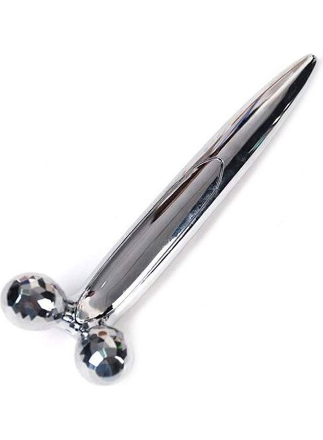 صن شاين أداة تدليك الوجه الإسطوانية ثلاثية الأبعاد فضي - Image 2