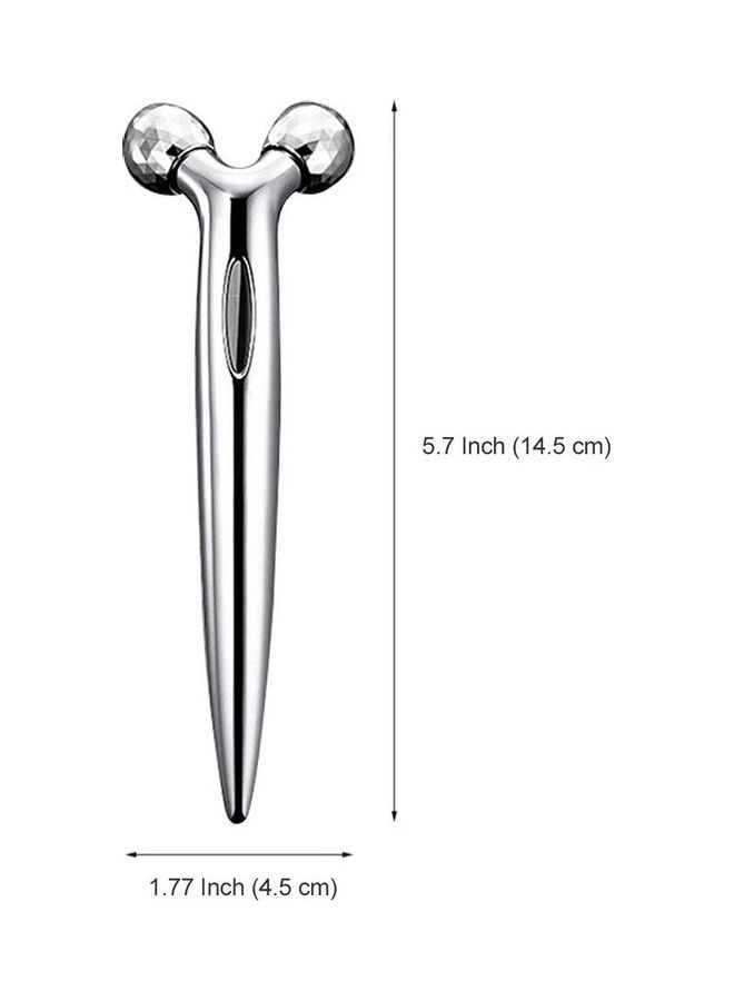 صن شاين أداة تدليك الوجه الإسطوانية ثلاثية الأبعاد فضي - Image 4