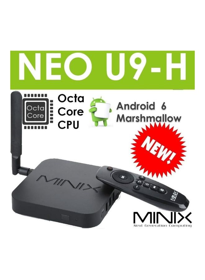 NEO U9-H Android PC TV Box 64-bit, S912 Octa-Core Media Hub Android 6.01 2GB/16GB ANTV-MNX-U9H Black