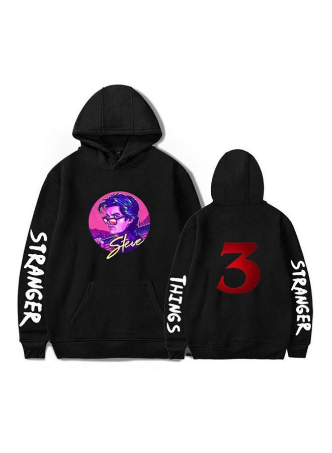 Casual Printed sweatshirt Black 
